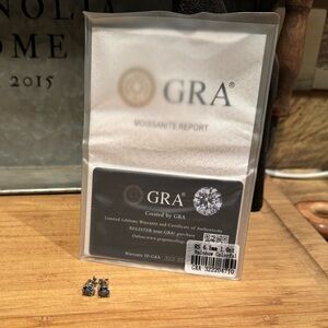 2 ctw rainbow moissanite earrings